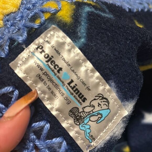 Project Linus Blue Astronomy Star Moon Patchwork Blanket Boys Size 40x 32" EUC - Picture 2 of 5